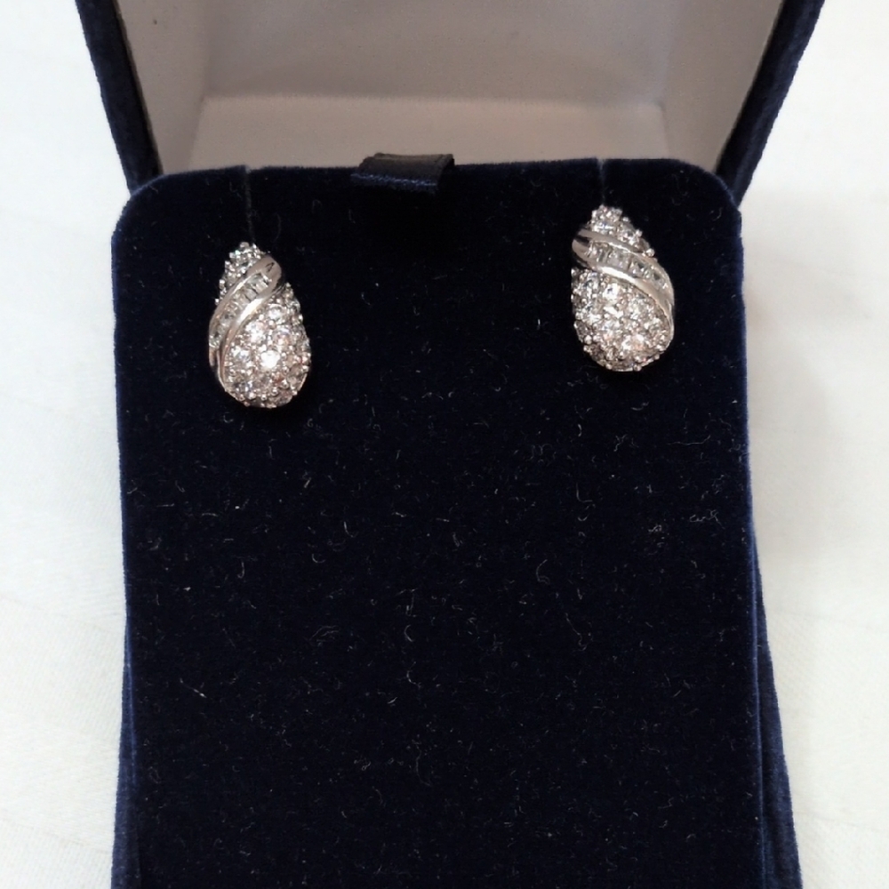 Silver Crystal Earrings